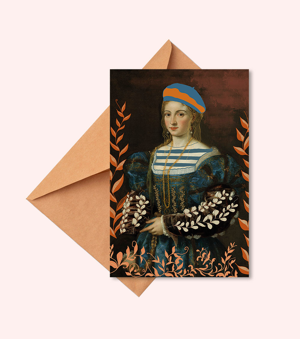 Carte postale La Dame au bérêt