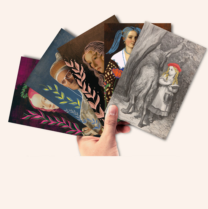 Lot de 5 cartes postales